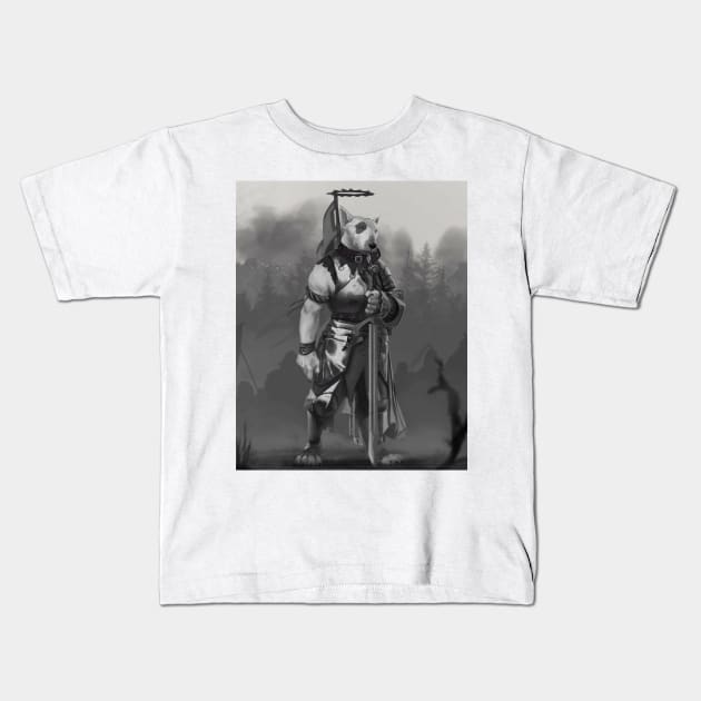 Warrior dog Kids T-Shirt by the rasta